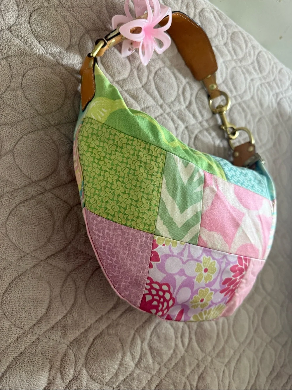Coach Vintage Y2K colorful patchwork shoulder bag